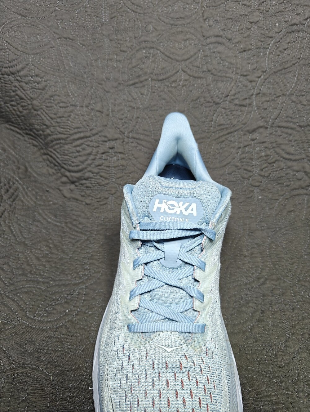 Hoka One One Clifton 8 Blue Fog Sneakers Women's Running Shoe Size 11B - Picture 6 of 9